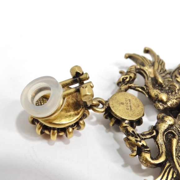 Gold and Pink Chandelier Earrings with Intricate Design - Picture 6 of 7